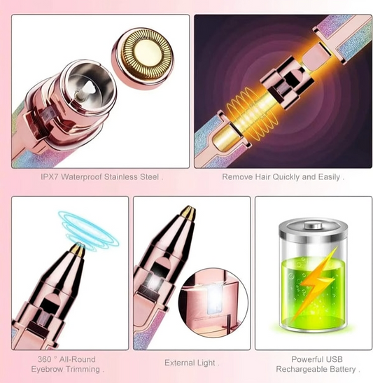 2 IN 1 Rechargeable Eye Brow Trimmer